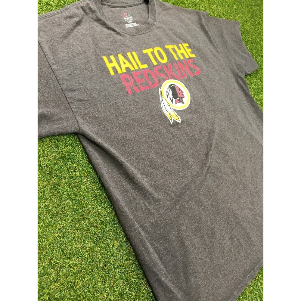 Washington Redskins T-Shirt Mens‎ Large Gray Majestic HTTR Football  NFL - Picture 6 of 8